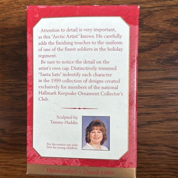 Vintage 1999 new in box Hallmark Arctic Artist Keepsake Ornament - Picture 2 of 4